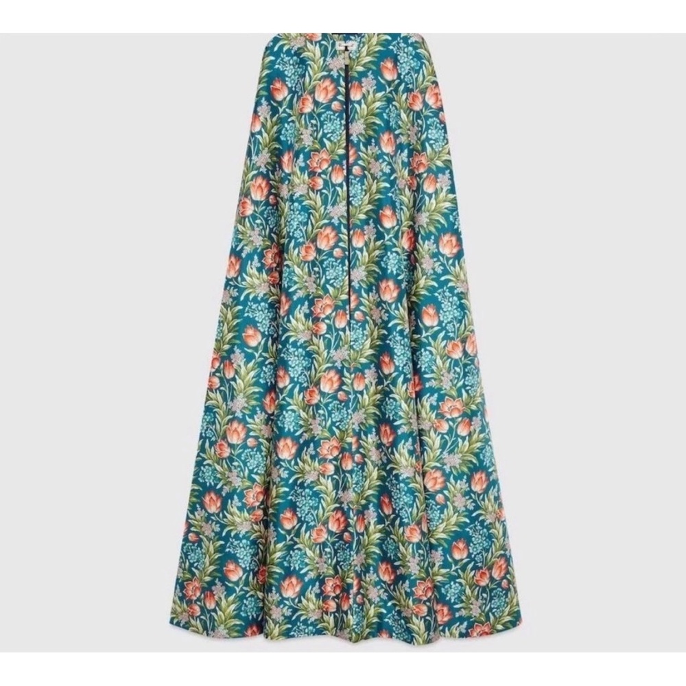 Gucci Floral Silk Cape Nojum collection Long Jacket Stunning NWT- Fits M- L 46IT - Picture 2 of 6